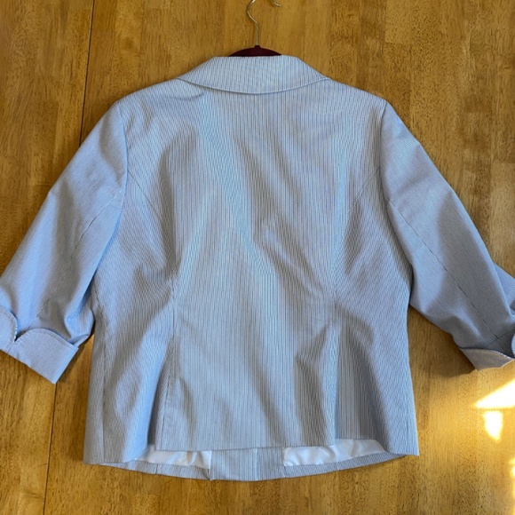 Tribella Tribal Blazer Pinstripe Jacket 3/4 Sleeve - Picture 2 of 5